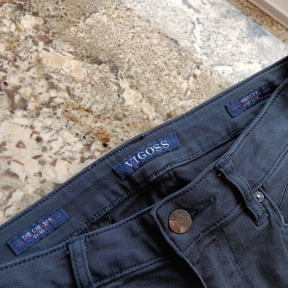 W27 L29 Vigoss Jeans Women The Chelsea Skinny Stretch Dark Low Rise Distressed - Picture 7 of 16